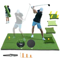 VEVOR Golf Schlagmatte 4 in 1 - Golfzubehör, vielseitige Trainingshilfe für Putting, Chipping, Driving und mehr, ideal für das Üben zu Hause oder im Freien.