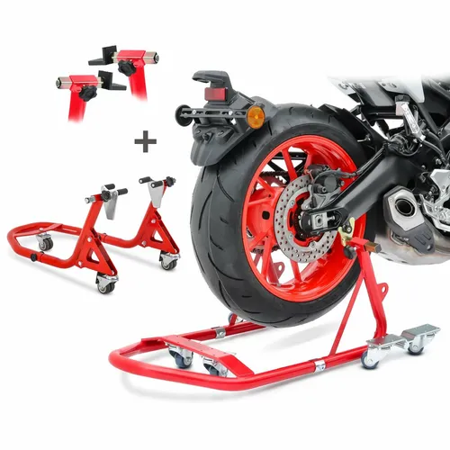 Craftride Motorradheber Set - VMR Motorradständer - Motorradzubehör mit Rangierhilfe für sicheres Arbeiten, ideal für Wartung und Reparaturen.
