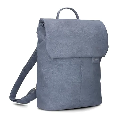 Zwei Rucksack Mademoiselle MR13 - Blau - Stylischer Rucksack aus veganem Polyurethan, mit komfortabler Rückenpolsterung und vielen praktischen Fächern für Laptop und Smartphone. Ideal für den täglichen Gebrauch.