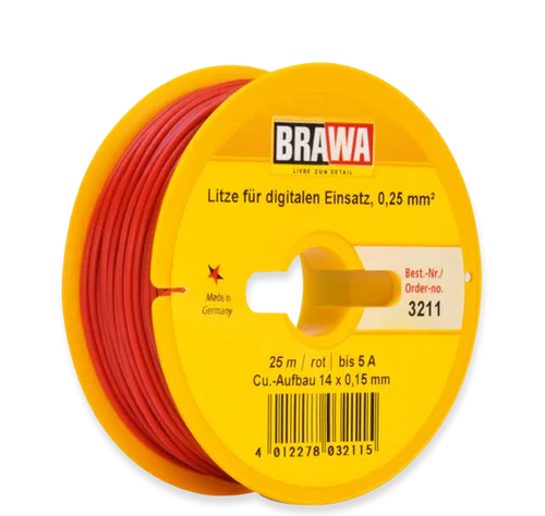 BRAWA Einzelader 0,25mm² 25m rt 3211 von BRAWA