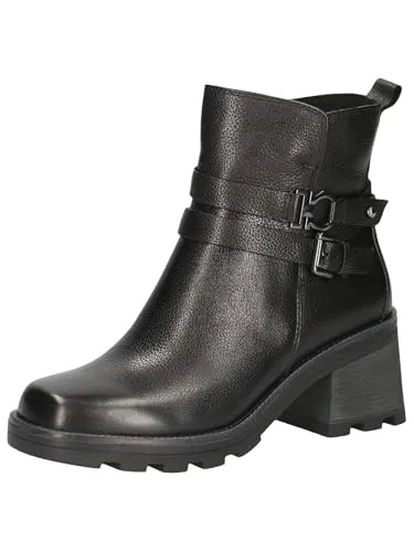 CAPRICE Damen Stiefeletten aus Leder - Wasserabweisend und bequem, Schwarz (Black Nappa), 40 EU - Wanderschuhe mit Wasser- und Kälteabweisung, ideal für kalte Wintertage. Die G-Weite sorgt für optimale Passform und Komfort bei jedem Schritt.