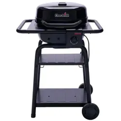Char-Broil Patio Bistro E2Coal Elektrogrill - Kompakter Elektrogrill für Balkon und Stadt, kombiniert Elektro- und Kohlegrill für flexibles Grillen. Erreicht bis zu 370 °C und sorgt mit TRU-Infrared™ Technology für gleichmäßige Hitze und saftige Ergebnisse.