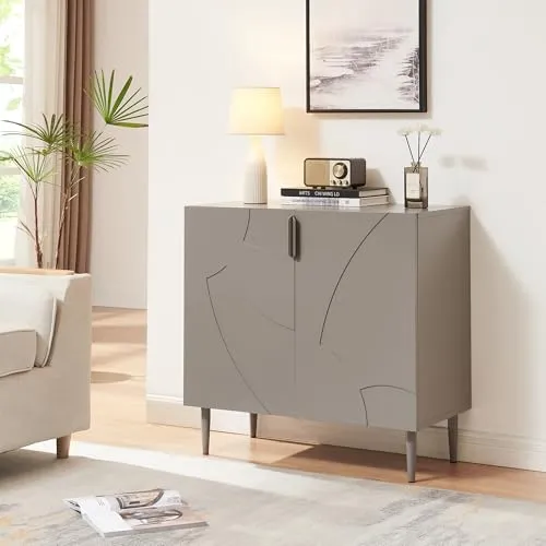 [en.casa] Sideboard Starvili Kommode mit 2 Türen - Kommode aus der Kategorie Kommoden & Sideboards mit elegantem Design und robusten Metallbeinen, bietet viel Stauraum und ist pflegeleicht.