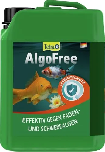 Tetra Pond AlgoFree - Effektiver Algenvernichter für Gartenteiche - Wasseraufbereiter zur langfristigen Bekämpfung von Faden- und Schwebealgen, wirkt schnell und zuverlässig, ideal für Zierteiche mit Fischen und Pflanzen.