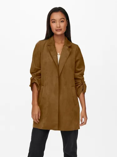 ONLY ONLJOLINE FAUX SUEDE COAT LIFE CC OTW Damen Langjacke in braun von ONLY