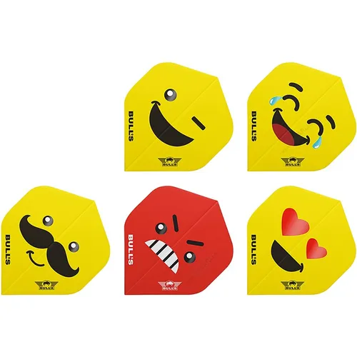 BULL'S NL Dart Flights Smiley Standard Dartflight Hochwertiges Set Witzig 🎯🔥