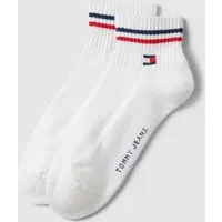 Tommy Hilfiger Sneaker-Socken mit Label-Print im 2er-Pack in Weiss, Größe 39/42