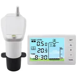 INF Kabelloser Wassersensor mit Alarm – Wasserstandmessgerät in Weiß