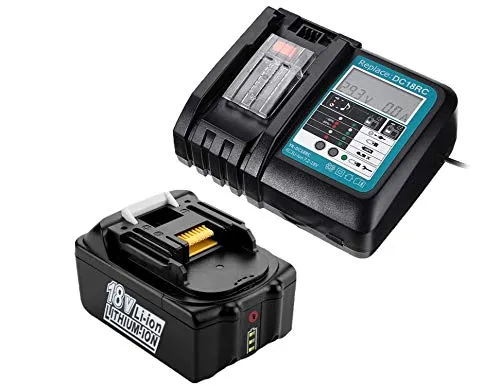 BL1850B Akku 18V 5,0Ah mit Ladegerät DC18RC 3A für Makita BL1830 BL1840 BL1850, DUC353Z DUC302Z DLM380Z DLM431Z DUH523Z, Radio DMR102 DMR105 DMR108