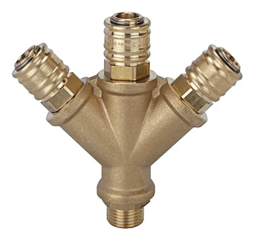 Riegler Verteiler mit 3 Kupplung MS AG G1/4 - 107264