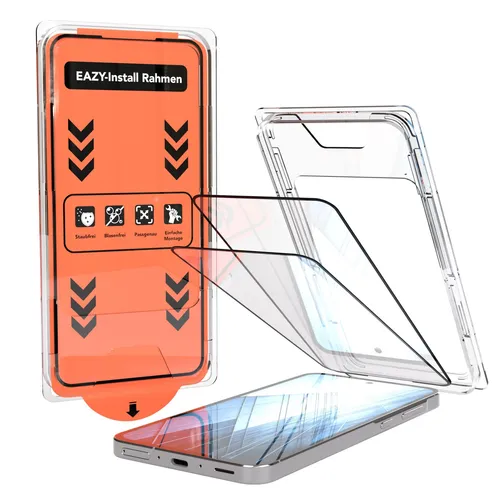 2x Displayschutz 9H Glas für Samsung Galaxy A56 Display Hartglas + Anbringhilfe