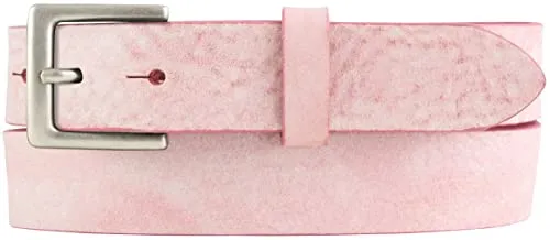 BELTINGER Herren-Gürtel aus weichem Vollrindleder Vintage-Look 3 cm | Leder-Gürtel für Herren 30mm | Schmaler Gürtel Used-Look | Altrosa 105cm