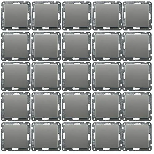 DELPHI Wechselschalter 20 Stück 230V Lichtschalter Silber - Praktische Lichtschalter für die Unterputzmontage in verschiedenen Räumen. Mit edler silberner Oberfläche und einfachem Klemmanschluss für eine einfache Installation.