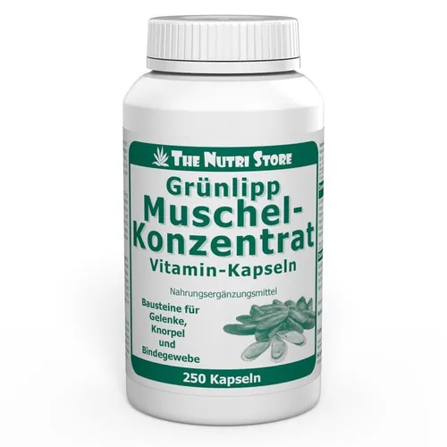 Grünlipp Muschelkonzentrat Vitaminkapseln 250 Stk. - Für Gelenke - PZN: 00844933