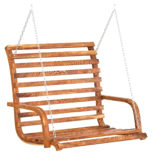 vidaXL Schaukelbank aus Bugholz mit Teak-Finish 126x63x92 cm - Gartenmöbel: Diese robuste Schaukelbank aus massivem Bugholz mit elegantem Teak-Finish bietet optimalen Sitzkomfort und ist ideal für entspannte Stunden im Freien.