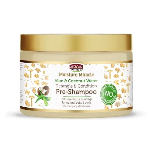 African Pride Moisture Miracle Aloe & Coconut Water Pre - Shampoo 340g