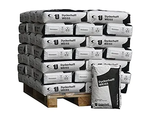 DYCKERHOFF Weiss Face - Weisszement CEM I 42,5 R (dw) 1125 kg - chromatarmer Zement - Widerstandsfähigkeit gegenüber Umwelteinflüssen