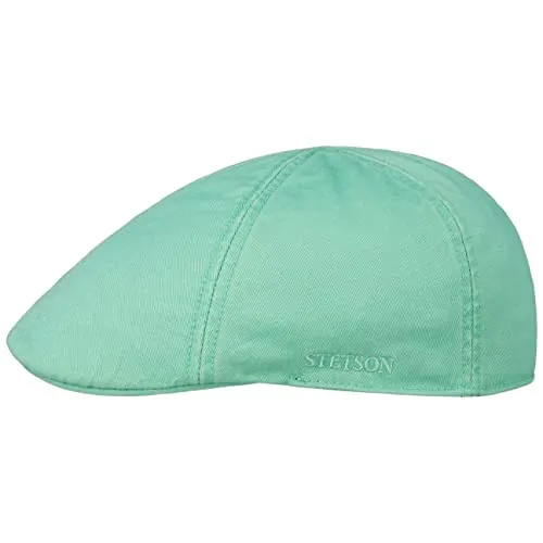 Stetson Texas Cotton Flatcap UV Schutz 40+ Unifarbene Schirmmütze Frühjahr Sommer Mint XL (60-61 cm)