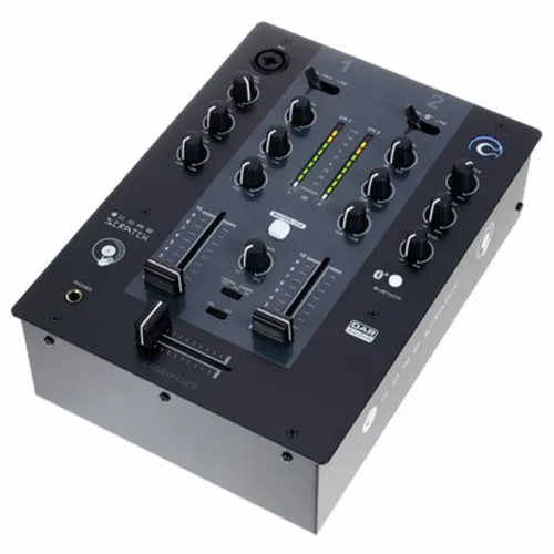 DAP-Audio CORE Scratch 2-Kanal DJ-Mixer - Mischpult mit Bluetooth-Wiedergabemodul, ideal für kabelloses Mixing mit Smartphones und Tablets, leichtgängige Regler und hochwertige Komponenten für optimale Performance.