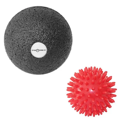 Sporttrend 24® ø 7cm Massageball Igelball + ø 10cm Faszienball | Massage Ball