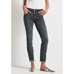 STREET ONE Style Jane Regular-fit-Jeans - Damen Jeans im Five-Pocket Style, langlebig und vielseitig kombinierbar. Schmal geschnittene Beinform in dark steel grey washed, ideal für Freizeitaktivitäten.