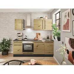 Mid.you Küchenleerblock in Anthrazit und Eiche Artisan