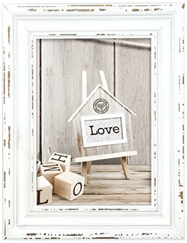 Zep Rivoli SY946W Bilderrahmen, Holz, Weiß, 10 x 15 cm