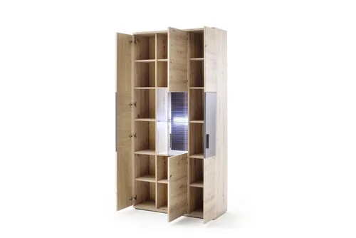 HARPER Vitrine Vitrine HARPER MADANG BHT 100x198x37 cm braun Glasschrank