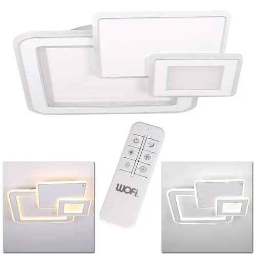 LED Deckenleuchte 36W - Moderne 1-flammige Deckenlampe für Ihr Wohnzimmer - Moderne Deckenleuchte in Weiß mit 2900 Lumen, ideal für stimmungsvolle Beleuchtung und energieeffizienter Nutzung im Wohnbereich.