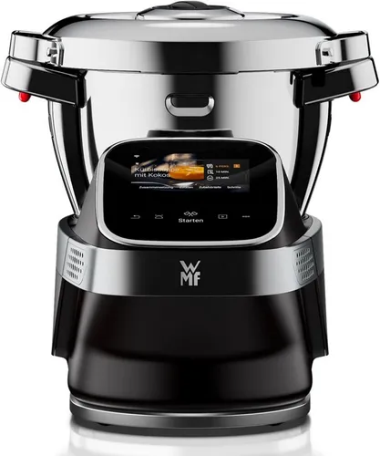 WMF Avantgarde Küchenmaschine mit Kochfunktion - 14 Kochprogramme, besonders leise, 3l Kochschüssel, WLAN, Touchscreen und intuitive App für einfache Rezeptzubereitung