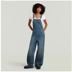 G-STAR Straight Leg Dungaree in Größe L, Blau - Klassische Latzhose mit Knopfverschluss und praktischen Taschen, ideal für lässige Outfits und den täglichen Gebrauch.