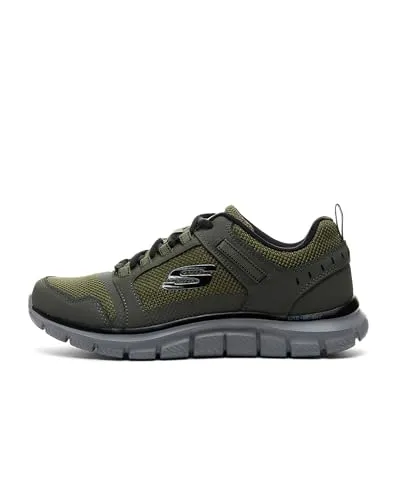 Skechers Track-Knockhill 232001-OLBK, Mens Sneakers, Green, 44 EU