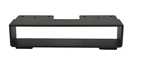 emoebelbeschlaege 4X Rechteckige Möbelfüße aus Stahl schwarz - Robuste Möbelfüße aus 4mm Stahl, ideal für schwere Möbel mit einer Tragfähigkeit von bis zu 600kg. Inklusive Filz Bodenschoner für den perfekten Schutz des Fußbodens.