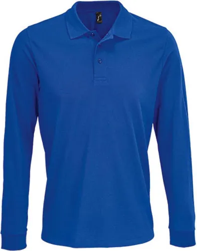 SOLs 03983 | Uni Long Sleeve PolyBaumwolle Polo Shirt XS bis 5XL - Farbe: Royal Blue - Größe: L