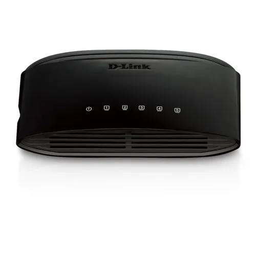 D-Link DES-1005 5-Port Fast Ethernet Switch - Unmanaged Desktop Switch mit 5 Ports, ideal für schnelle Netzwerkanbindungen in kleinen Büros oder Heimnetzwerken.