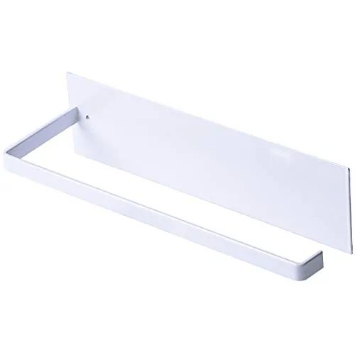 NATUCE Küchenrollenhalter, Papierrollenhalter Küche Selbstklebende, Küchenrollenhalter Wand Ohne Bohren, Küchenrolle Halter Edelstahl für Küchen und Handtücher, Wand und Schrankmontage, 25cm - Weiß