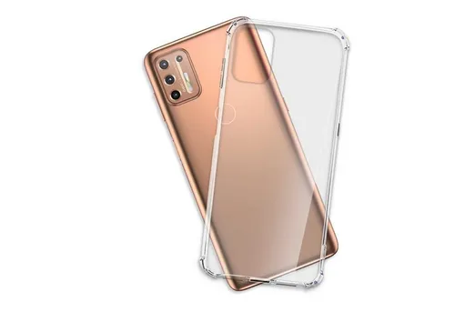 mtb more energy Smartphone-Hülle Clear Armor Case für Motorola Moto G9 Plus, Transparente TPU Schutzhülle Case Backcover mit Anti-Shock Verstärkung