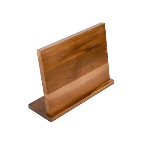 Magnetischer Messerblock aus Akazie - Eleganter Messerblock aus Akazienholz, unbestückt, mit flexiblem Borsteneinsatz für sicheren Halt und schnellen Zugriff auf Ihre Küchenmesser. Ideal als stilvolles Küchen-Accessoire und Magnettafel für Notizen.