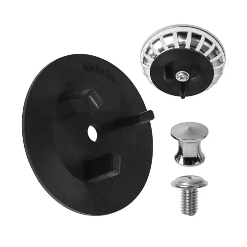 Ersatz Dichtung mit Befestigung, 1 Set, kompatibel mit IKEA Siphon ATLANT und DOMSJÖ, Kit mit Montageschraube und Mutter, Siebkörbchen Ersatzteil, Ersatzschraube mit Gummidichtung Siebkorb Spüle