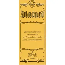 Diacard 25 ML - Homöopathisches Mittel - Diacard 25 ML für Erwachsene und Jugendliche ab 12 Jahren. Praktische Tropfenform zur Einnahme, ideal für die Anwendung bei akuten Beschwerden. Einfach in Wasser einnehmen.