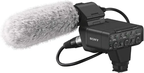 Sony XLR-K3M Adapter Set - Hochwertiger XLR-Box und Richtmikrofon für digitale Tonübertragung ohne Rauschen, ideal für professionelle Aufnahmen