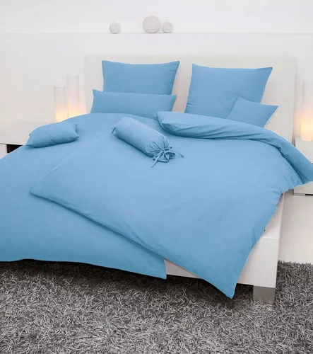 Janine Bettwäsche Blau 155x220 cm in blau von Janine