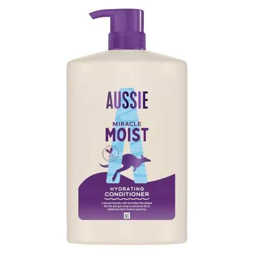 Aussie Miracle Moist Detangling Conditioner 1000ml in lila von Aussie