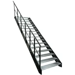 Kaminbau Mierzwa Außentreppe Stahltreppe 16 Stufen verzinkt