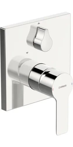 Hansa Wannenarmatur Hansaligna 83859513 - Armaturen mit eckiger Rosette in Chrom, nickelbeschichtungsfrei und mit einfacher Montage dank BLUECLICK-System für optimalen Komfort.