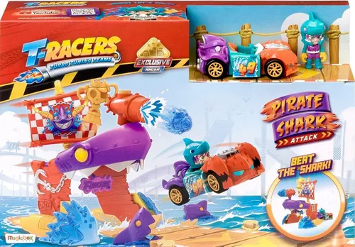 T- Racers, Pirate Shark - Actionfiguren für Kinder, fördert spielerisch die Motorik mit hochwertigem, farbenfrohem Design für kleinen Piratenabenteuer.