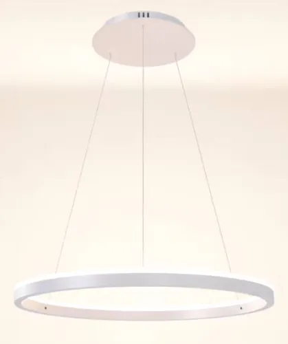 s.LUCE LED Ring Pendelleuchte Hängeleuchte LED Hängelampe Rund 60cm Weiß NEU