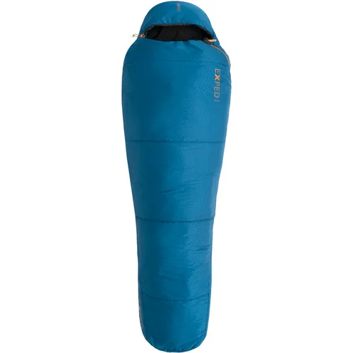 EXPED Deepsleep 5C/45F Kunstfaserschlafsack L links deep sea-moraine - Kunstfaserschlafsack für Sommer, leicht und kompakt, aus recyceltem Polyester für nachhaltigen Einsatz. Ideal für Rucksacktouren und bietet zuverlässige Isolierung selbst bei Nässe.
