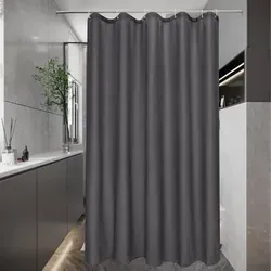 EurCross Schmaler Duschvorhang 100x200 Grau - Eleganter Duschvorhang in schmalem Design aus 100% Polyester. Wasserdicht und schimmelresistent für eine stilvolle Badgestaltung. Waschbar und schnell trocknend für einfache Pflege.
