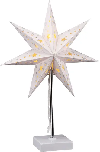 1.08 LED Papierstern 35x16 cm - Papierstern mit Standfuß